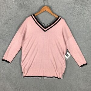 Jia Collection Alex Cardigan Women's Small‎ Pink/Grey Reversible V Neck NWT $245